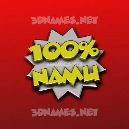 namu in 100 Percent style - 3D name wallpaper