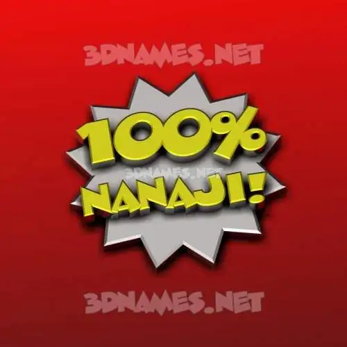 nanaji in 100 Percent style - 3D name wallpaper