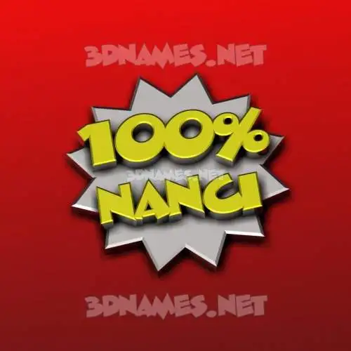 nanci in 100 Percent style - 3D name wallpaper
