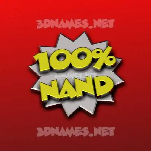 nand in 100 Percent style - 3D name wallpaper