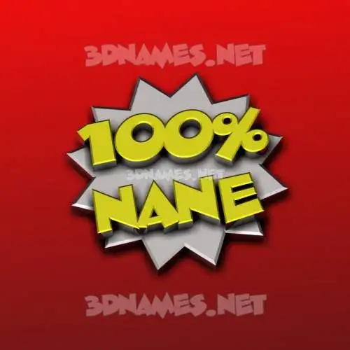 nane in 100 Percent style - 3D name wallpaper