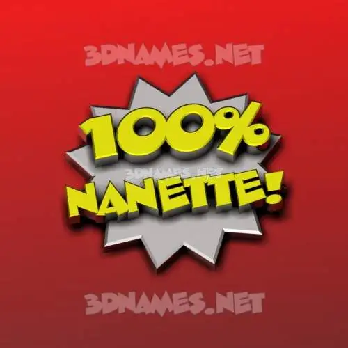 nanette in 100 Percent style - 3D name wallpaper