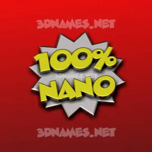 nano in 100 Percent style - 3D name wallpaper nano in 100 Percent style - 3D name wallpaper