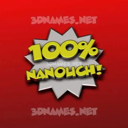 nanouch in 100 Percent style - 3D name wallpaper