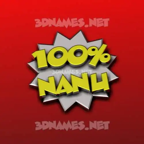 nanu in 100 Percent style - 3D name wallpaper nanu in 100 Percent style - 3D name wallpaper