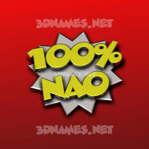 nao in 100 Percent style - 3D name wallpaper nao in 100 Percent style - 3D name wallpaper