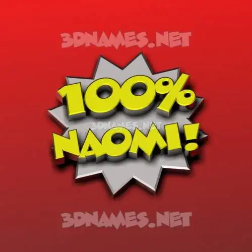 naomi in 100 Percent style - 3D name wallpaper
