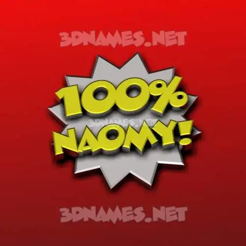 naomy in 100 Percent style - 3D name wallpaper