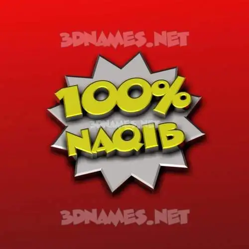 naqib in 100 Percent style - 3D name wallpaper