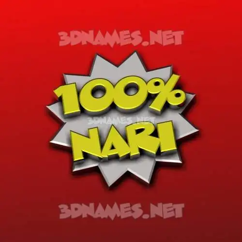 nari in 100 Percent style - 3D name wallpaper