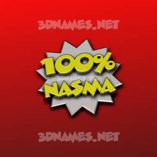 nasma in 100 Percent style - 3D name wallpaper