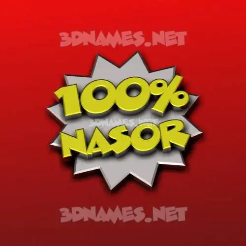 nasor in 100 Percent style - 3D name wallpaper nasor in 100 Percent style - 3D name wallpaper