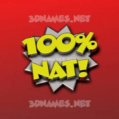 nat in 100 Percent style - 3D name wallpaper nat in 100 Percent style - 3D name wallpaper