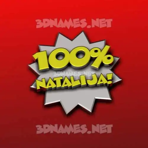 natalija in 100 Percent style - 3D name wallpaper natalija in 100 Percent style - 3D name wallpaper