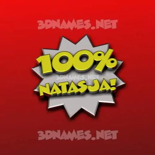 natasja in 100 Percent style - 3D name wallpaper natasja in 100 Percent style - 3D name wallpaper