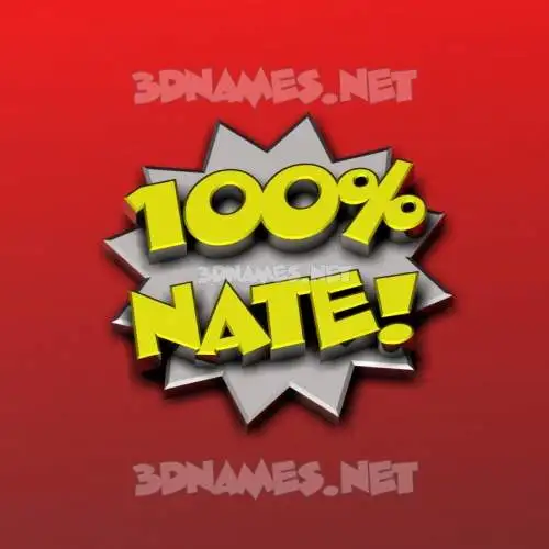nate in 100 Percent style - 3D name wallpaper nate in 100 Percent style - 3D name wallpaper