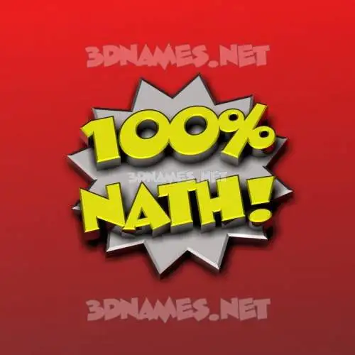nath in 100 Percent style - 3D name wallpaper