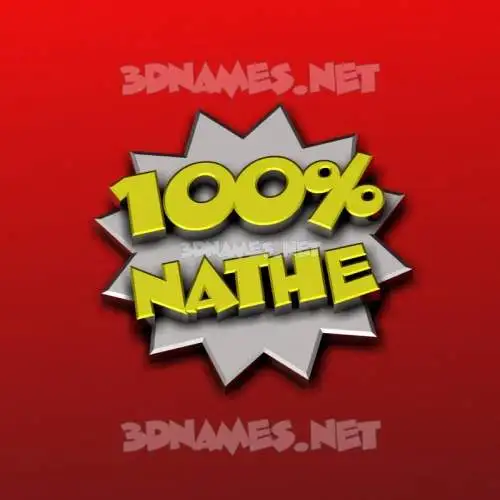 nathe in 100 Percent style - 3D name wallpaper nathe in 100 Percent style - 3D name wallpaper