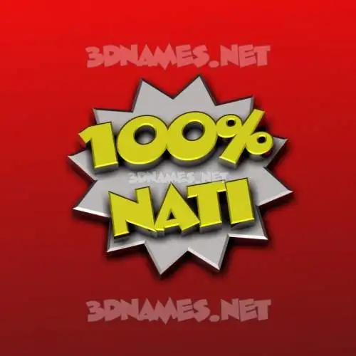 nati in 100 Percent style - 3D name wallpaper nati in 100 Percent style - 3D name wallpaper