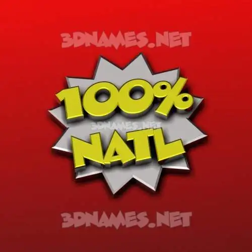natl in 100 Percent style - 3D name wallpaper natl in 100 Percent style - 3D name wallpaper