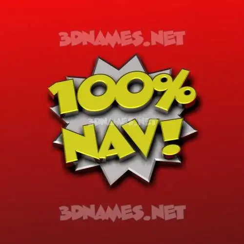 nav in 100 Percent style - 3D name wallpaper