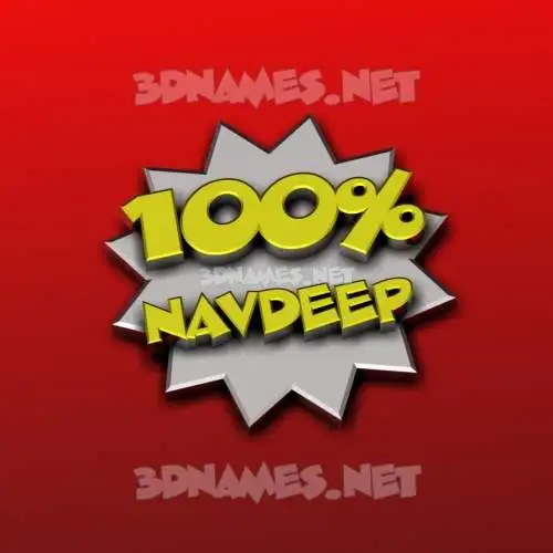 navdeep in 100 Percent style - 3D name wallpaper