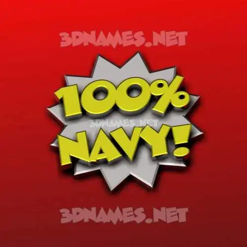 navy in 100 Percent style - 3D name wallpaper