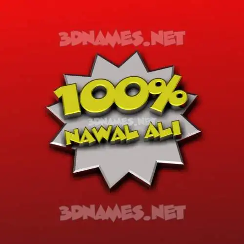 nawal ali in 100 Percent style - 3D name wallpaper nawal ali in 100 Percent style - 3D name wallpaper