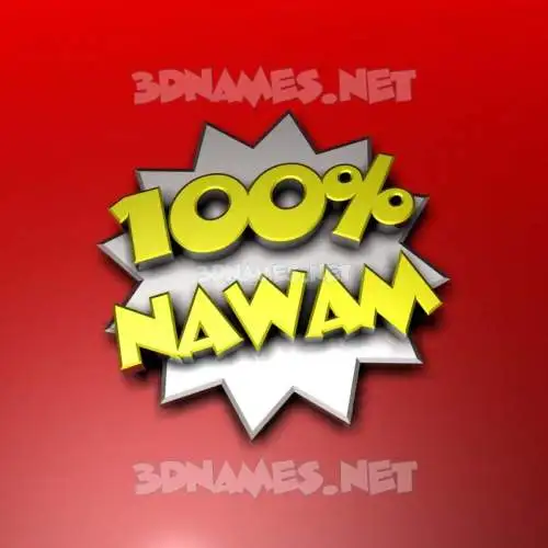 nawam in 100 Percent style - 3D name wallpaper