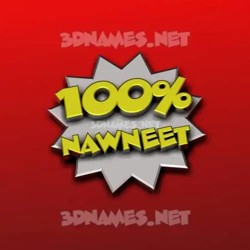 nawneet in 100 Percent style - 3D name wallpaper
