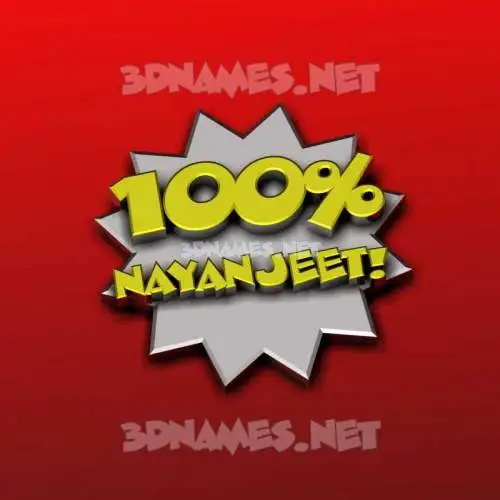 nayanjeet in 100 Percent style - 3D name wallpaper