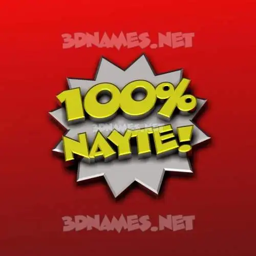 nayte in 100 Percent style - 3D name wallpaper