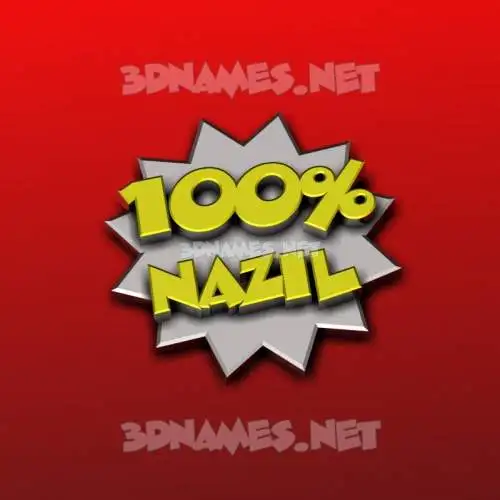 nazil in 100 Percent style - 3D name wallpaper