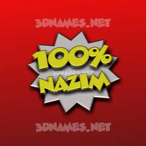 nazim in 100 Percent style - 3D name wallpaper nazim in 100 Percent style - 3D name wallpaper