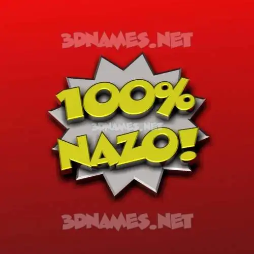 nazo in 100 Percent style - 3D name wallpaper nazo in 100 Percent style - 3D name wallpaper