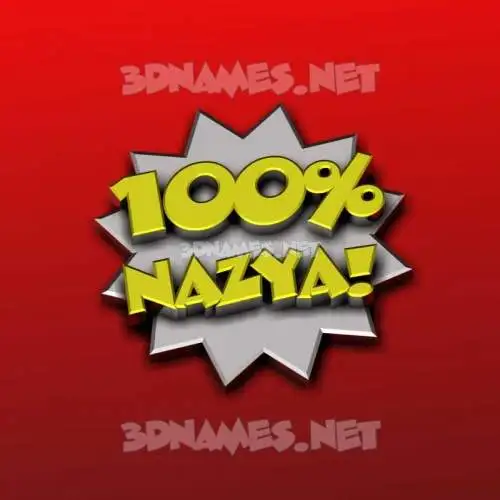 nazya in 100 Percent style - 3D name wallpaper
