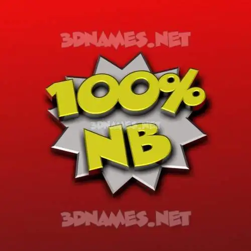 nb in 100 Percent style - 3D name wallpaper nb in 100 Percent style - 3D name wallpaper
