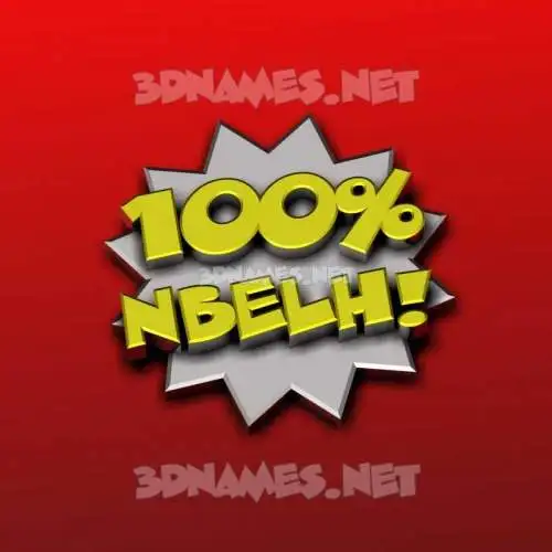 nbelh in 100 Percent style - 3D name wallpaper nbelh in 100 Percent style - 3D name wallpaper