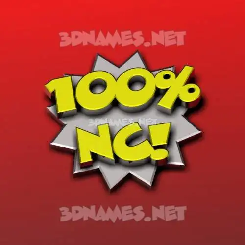 nc in 100 Percent style - 3D name wallpaper nc in 100 Percent style - 3D name wallpaper
