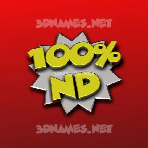 nd in 100 Percent style - 3D name wallpaper