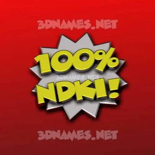 ndki in 100 Percent style - 3D name wallpaper