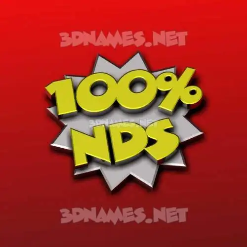 nds in 100 Percent style - 3D name wallpaper nds in 100 Percent style - 3D name wallpaper