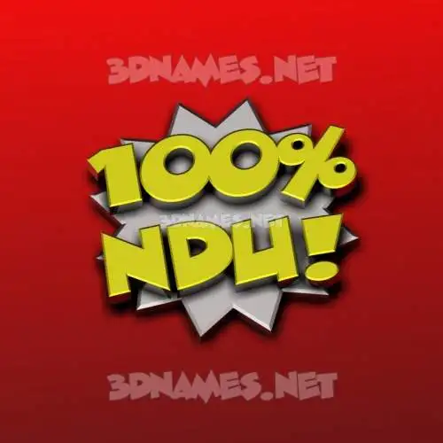 ndu in 100 Percent style - 3D name wallpaper ndu in 100 Percent style - 3D name wallpaper