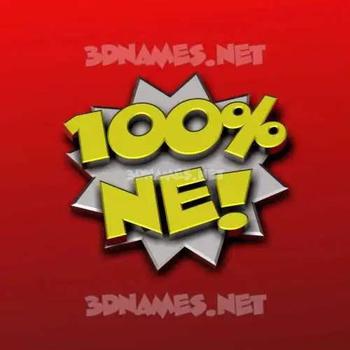 ne in 100 Percent style - 3D name wallpaper