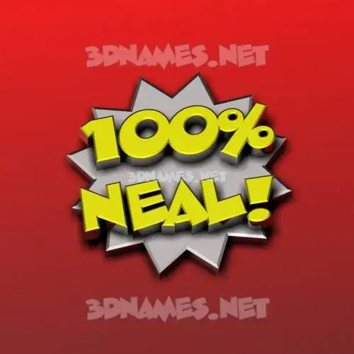 neal in 100 Percent style - 3D name wallpaper neal in 100 Percent style - 3D name wallpaper