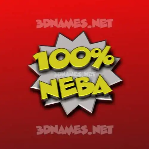 neba in 100 Percent style - 3D name wallpaper neba in 100 Percent style - 3D name wallpaper