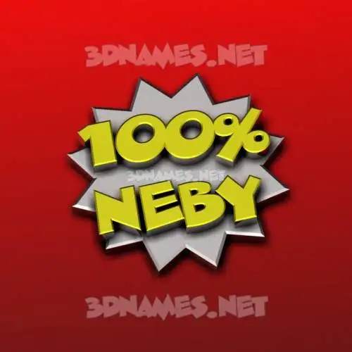 neby in 100 Percent style - 3D name wallpaper