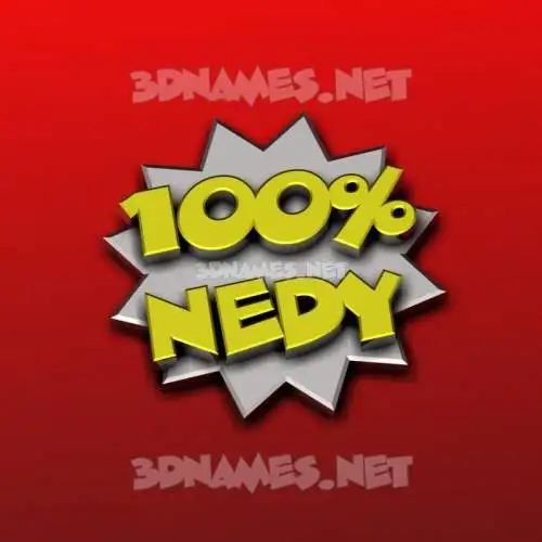 nedy in 100 Percent style - 3D name wallpaper