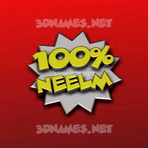 neelm in 100 Percent style - 3D name wallpaper