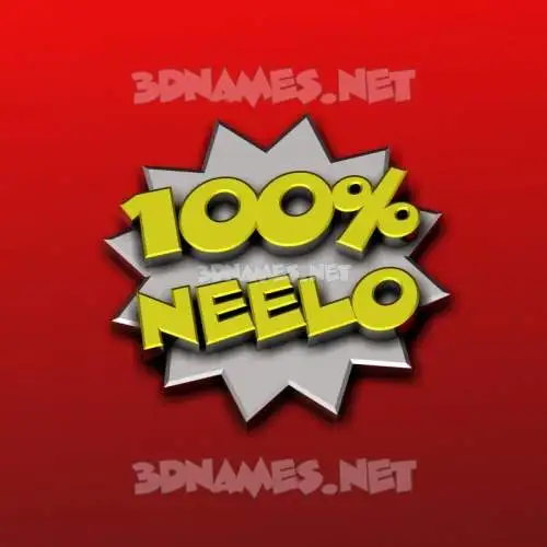 neelo in 100 Percent style - 3D name wallpaper